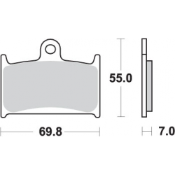 SBS, brzdové desky KH145 / KH236 Street Excel Sinter, zlatá barva, určeno pro Suzuki RF900 `94-97 GSF 1200 BANDIT `97-00